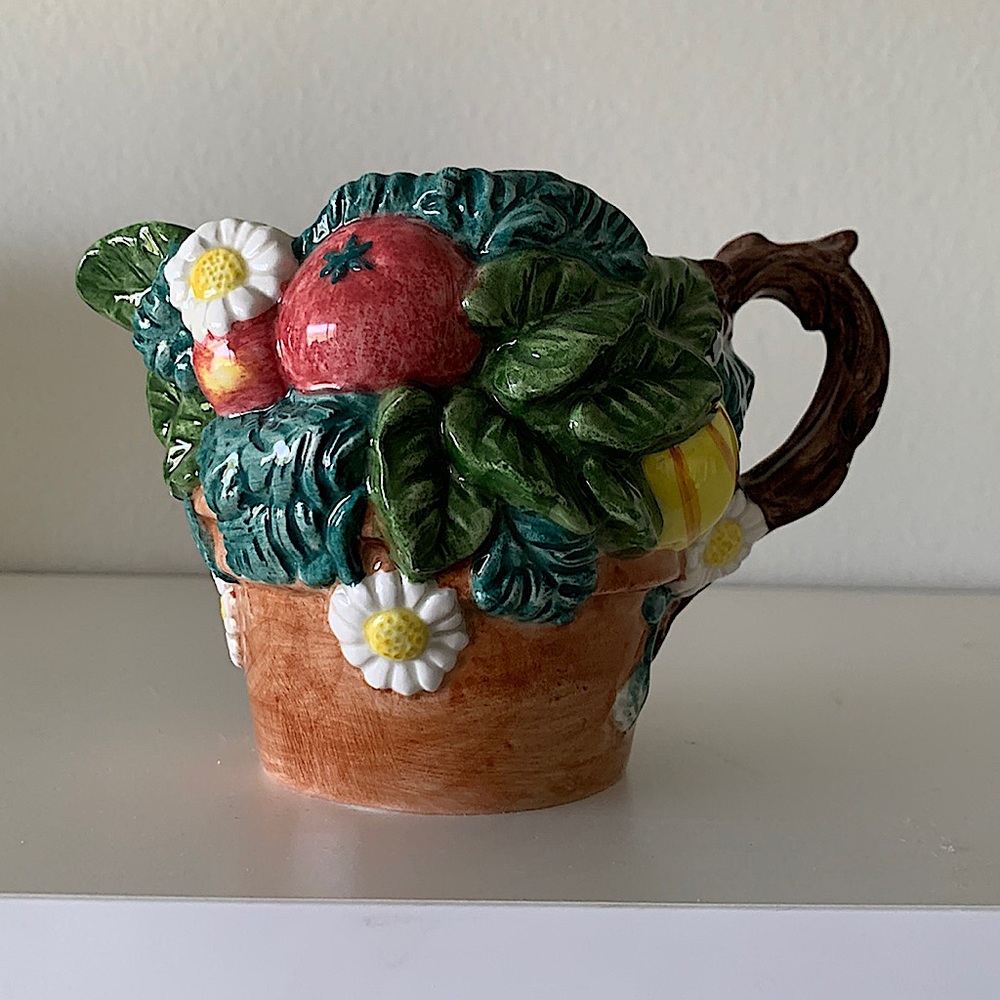 3/$25 ⭐️ Fitz & Floyd Classics Creamer Flower Pot Floral Garden